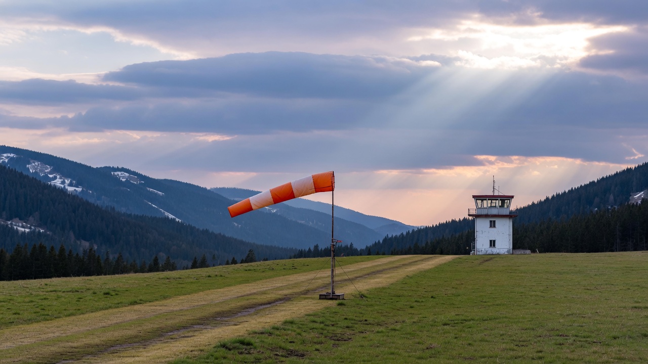 Wind und Wolken am Platz